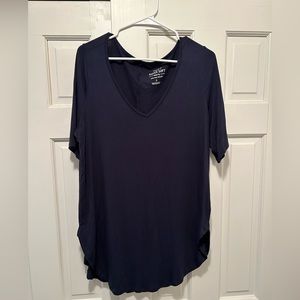 Torrid Super Soft Knit Scoop Neck T-Navy